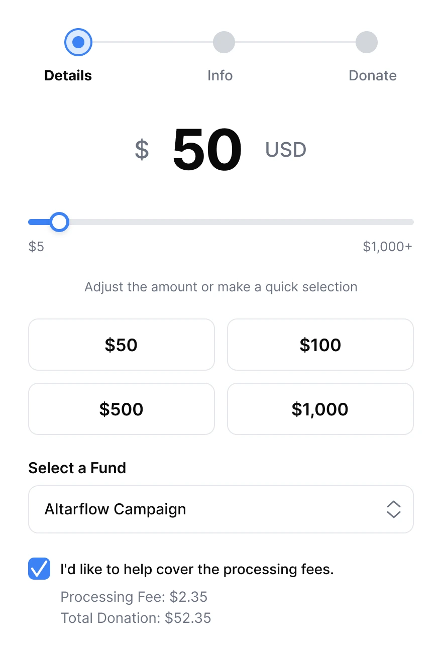 Tap. Give. Done.